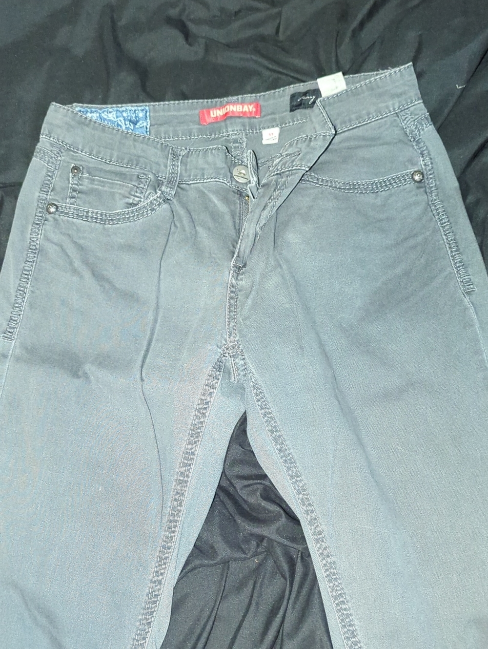 UNIONBAY Women's Slim Straight Gray Stretch Jeans